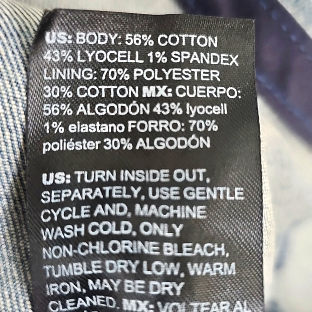 WHBM Faded Denim Stretch Bodycon Snap Button‎ Front Dress - Picture 10 of 14